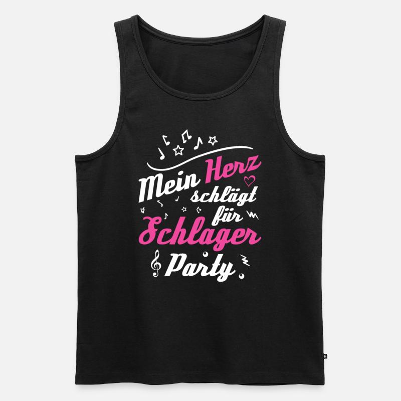 Schlager Schlagermusik - Männer Premium Bio Tank Top - Schwarz