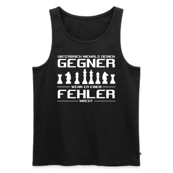 Schach Spruch - Männer Premium Bio Tank Top - Schwarz - Vorne - Michal (187cm)