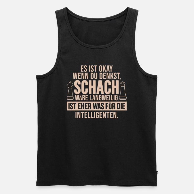 Schach Schachspiel Schachzug - Männer Premium Bio Tank Top - Schwarz