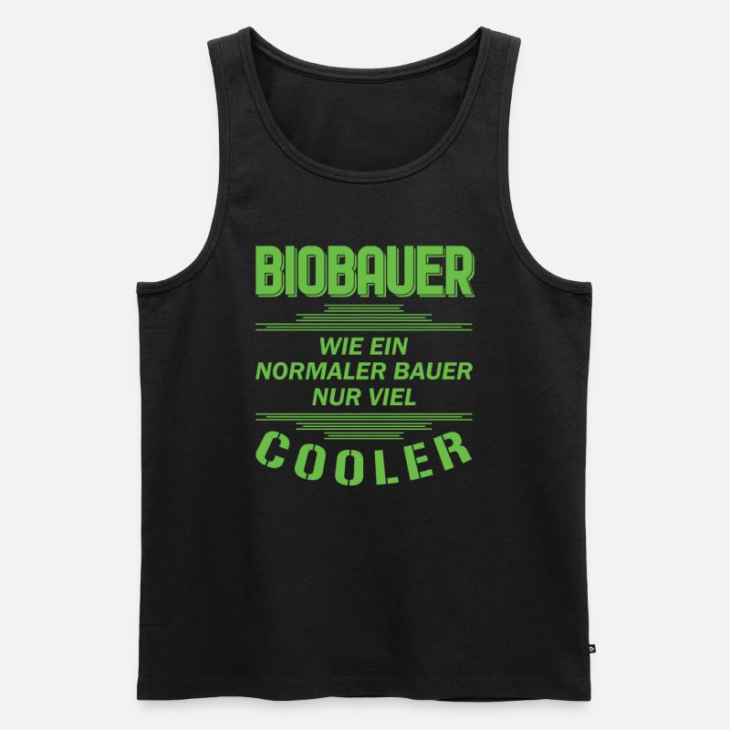 Bauer Biobauer Farmer - Männer Premium Bio Tank Top - Schwarz