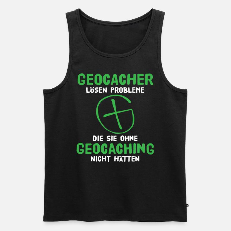 Geocaching Geocacher Schatzsuche - Männer Premium Bio Tank Top - Schwarz