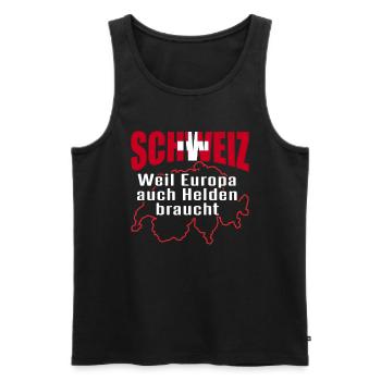 Schweizer Schweizerdeutsch Schweiz - Männer Premium Bio Tank Top - Schwarz - Vorne - Michal (187cm)