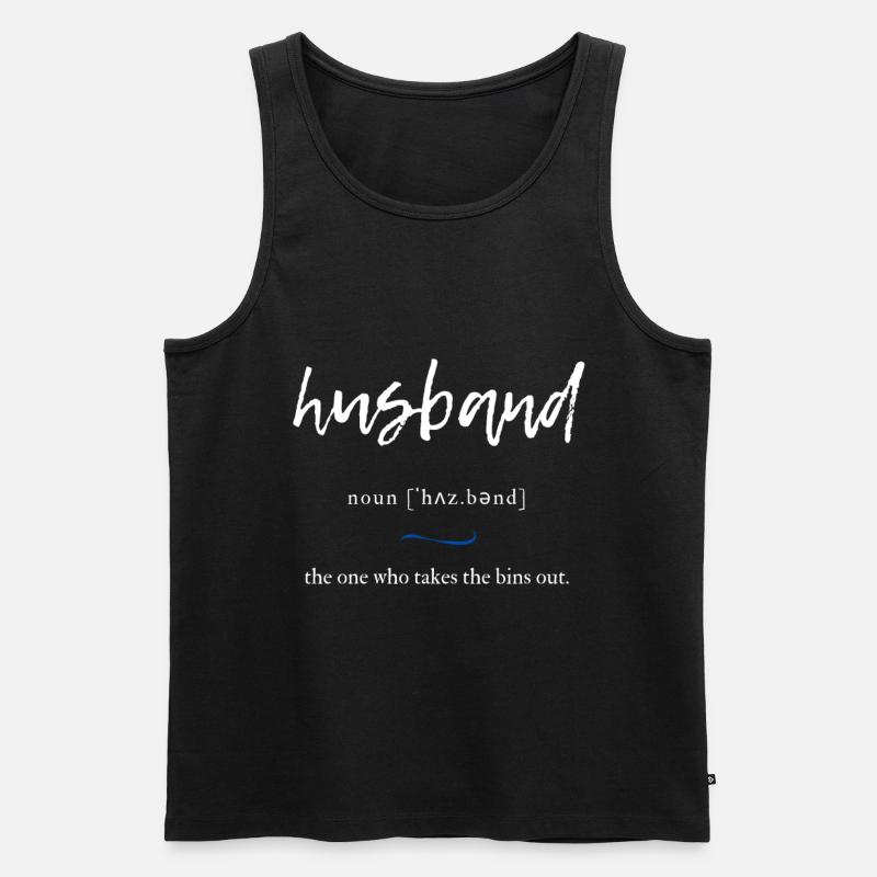 Husband (Ehemann) Convoluted Edition Black - Männer Premium Bio Tank Top - Schwarz