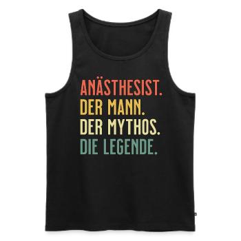 Anästhesist - der Mythos - Geschenk für - Männer Premium Bio Tank Top - Schwarz - Vorne - Michal (187cm)