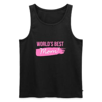 World's Best Mom! - Männer Premium Bio Tank Top - Schwarz - Vorne - Michal (187cm)