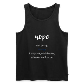 Nope (decided no) Convoluted Edition Black - Men's Premium Organic Tank Top - black - Front - AI Model Male 178 light (178cm)
