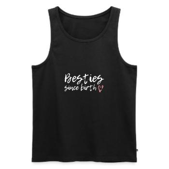 Besties Since Birth (beste/r Freund/in) - Männer Premium Bio Tank Top - Schwarz - Vorne - Michal (187cm)