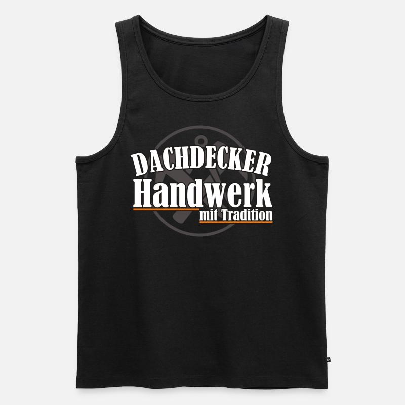 Dachdecker/ Handwerk mit Tradition - Männer Premium Bio Tank Top - Schwarz