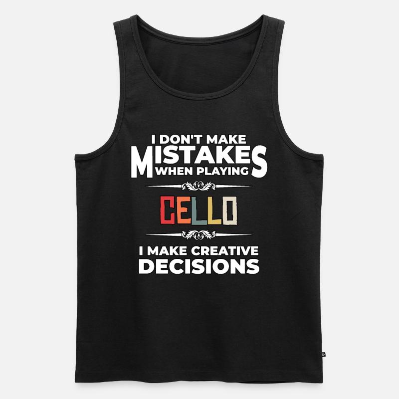 Cello lustiger Spruch - Männer Premium Bio Tank Top - Schwarz
