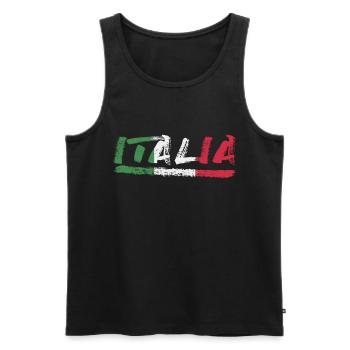 Maillot de l’Italie Football 2021 - Débardeur bio Premium Homme - noir - Devant - AI Model Male 178 light (178cm)