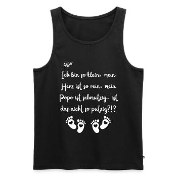 Ich bin so klein. - Männer Premium Bio Tank Top - Schwarz - Vorne - AI Model Male 178 light (178cm)