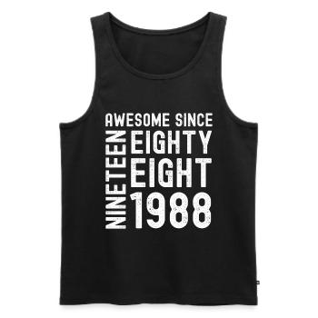 Awesome since 1988 Birthday Gift Year - Men's Premium Organic Tank Top - black - Front - Michal (187cm)