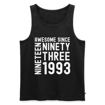 Génial depuis 1993 Année du cadeau d’anniversaire - Débardeur bio Premium Homme - noir - Devant - Michal (187cm)