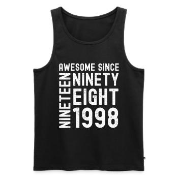 Awesome since 1998 Birthday Gift Year - Men's Premium Organic Tank Top - black - Front - Michal (187cm)
