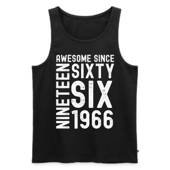 Awesome since 1966 Geburtstag Geschenk Jahreszahl - Männer Premium Bio Tank Top - Schwarz - Vorne - Michal (187cm)