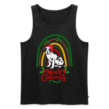 Great Dane Christmas Dog - Men's Premium Organic Tank Top - black - Front - Michal (187cm)
