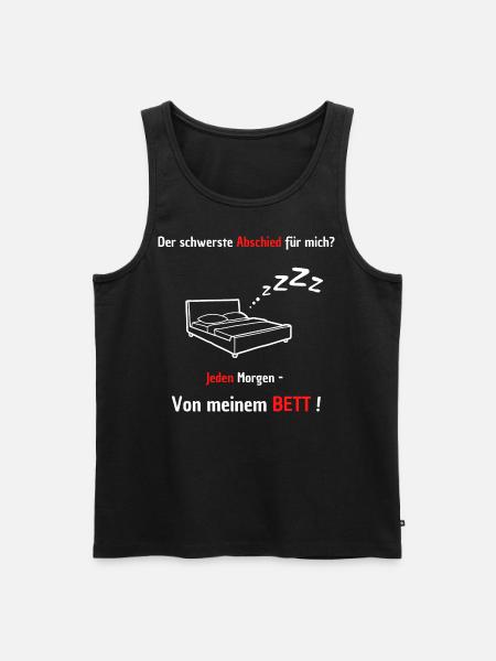 Der schwerste Abschied - Männer Premium Bio Tank Top - Schwarz