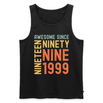 Awesome since 1999 Geburtstag Geschenk Jahreszahl - Männer Premium Bio Tank Top - Schwarz - Vorne - Michal (187cm)