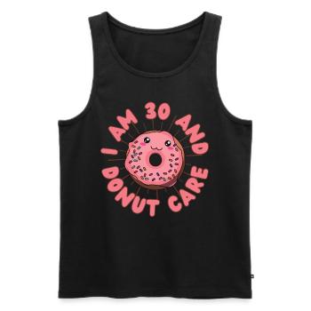 I Donut care 30 Birthday Donut kawaii - Men's Premium Organic Tank Top - black - Front - Michal (187cm)