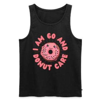 I Donut care 60 anniversaire Donut kawaii - Débardeur bio Premium Homme - noir - Devant - AI Model Male 178 light (178cm)