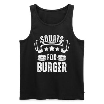 Burger Kraftsport Gewichtheben Fitness Burger - Männer Premium Bio Tank Top - Schwarz - Vorne - Michal (187cm)