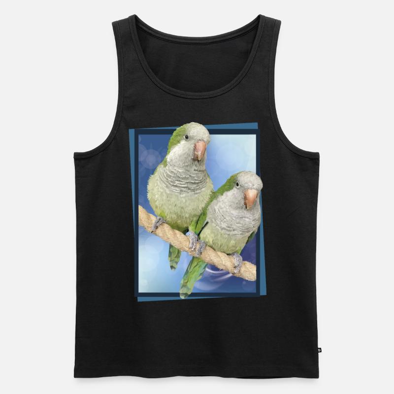 Argentinischer Sittich - Männer Premium Bio Tank Top - Schwarz