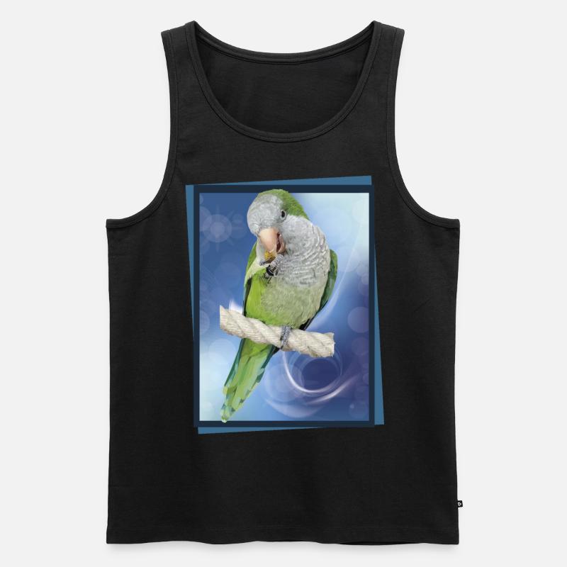 Argentinischer Sittich - Männer Premium Bio Tank Top - Schwarz