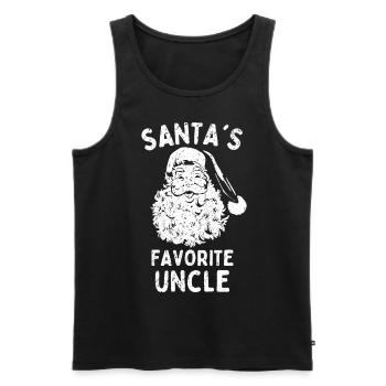 L’oncle préféré du Père Noël - Débardeur bio Premium Homme - noir - Devant - Michal (187cm)