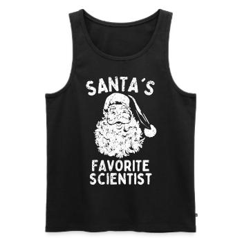 Christmas Scientist Santa's Scientist - Men's Premium Organic Tank Top - black - Front - Michal (187cm)