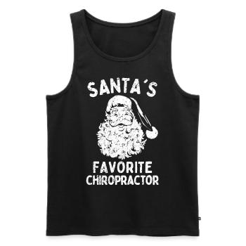 Weihnachten Chiropraktiker Santa's Chiropractor - Männer Premium Bio Tank Top - Schwarz - Vorne - Michal (187cm)