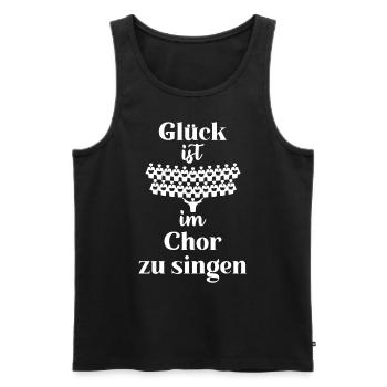 Glück ist im Chor zu singen - Männer Premium Bio Tank Top - Schwarz - Vorne - AI Model Male 178 light (178cm)
