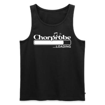 Chorprobe loading - Männer Premium Bio Tank Top - Schwarz - Vorne - Michal (187cm)