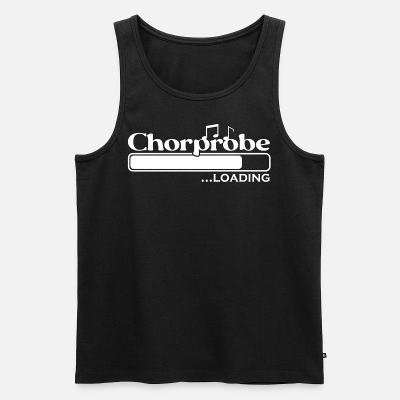 Chorprobe loading - Männer Premium Bio Tank Top - Schwarz