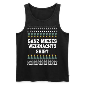 Ganz mieses Weihnachtsshirt - Männer Premium Bio Tank Top - Schwarz - Vorne - AI Model Male 178 light (178cm)