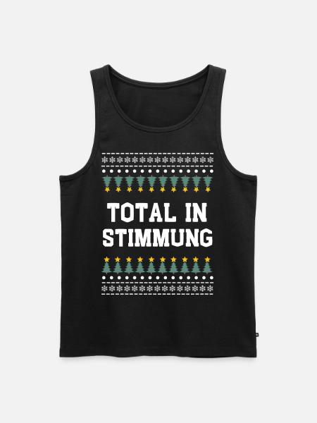 Total in Weihnachtsstimmung - Männer Premium Bio Tank Top - Schwarz