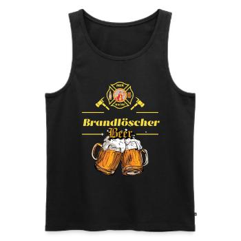 Brandlöscher - Männer Premium Bio Tank Top - Schwarz - Vorne - Michal (187cm)