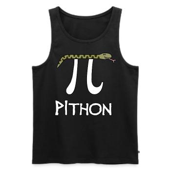 Pithon - Männer Premium Bio Tank Top - Schwarz - Vorne - Michal (187cm)
