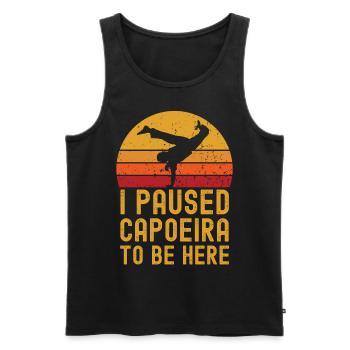 Capoeira rétro vintage - Débardeur bio Premium Homme - noir - Devant - Michal (187cm)