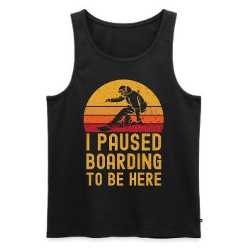 Snowboarden retro vintage - Männer Premium Bio Tank Top - Schwarz - Vorne - Michal (187cm)