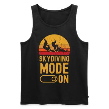 Skydiving Mode on retro vintage - Männer Premium Bio Tank Top - Schwarz - Vorne - AI Model Male 178 light (178cm)