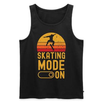 Skating Mode on retro vintage - Männer Premium Bio Tank Top - Schwarz - Vorne - Michal (187cm)