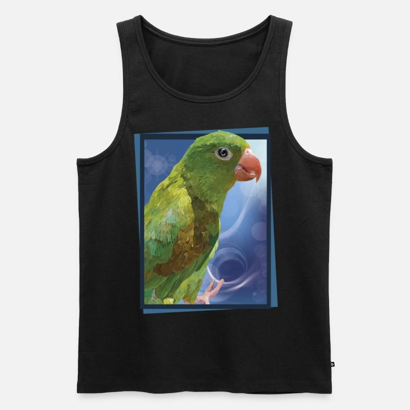 Der gebräunten Sittich - Männer Premium Bio Tank Top - Schwarz