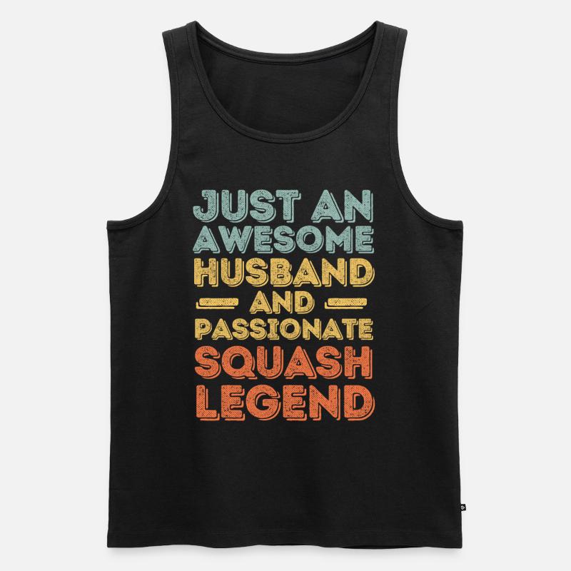 Ehemann Squash retro - Männer Premium Bio Tank Top - Schwarz