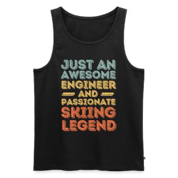Ingenieur Ski fahren retro - Männer Premium Bio Tank Top - Schwarz - Vorne - Michal (187cm)