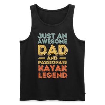 Papa Kayak retro - Men's Premium Organic Tank Top - black - Front - AI Model Male 178 light (178cm)