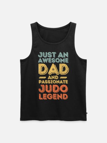 Dad Judo retro - Men's Premium Organic Tank Top - black