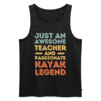 Teacher Kayak retro - Men's Premium Organic Tank Top - black - Front - AI Model Male 178 light (178cm)