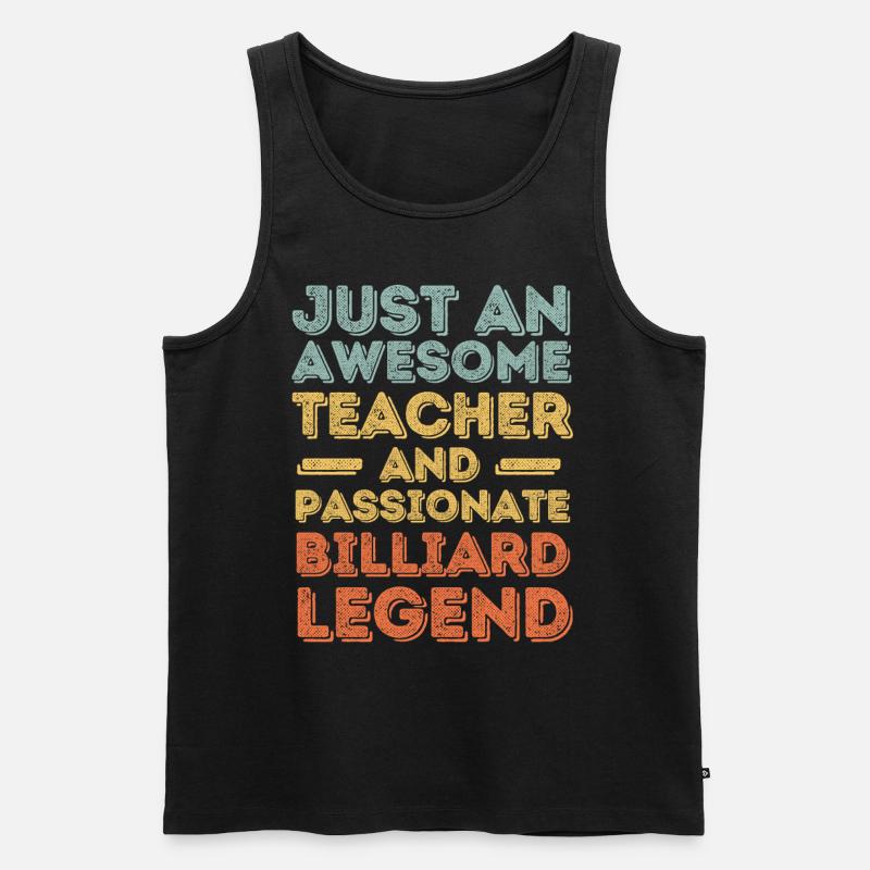 Lehrer Billard retro - Männer Premium Bio Tank Top - Schwarz