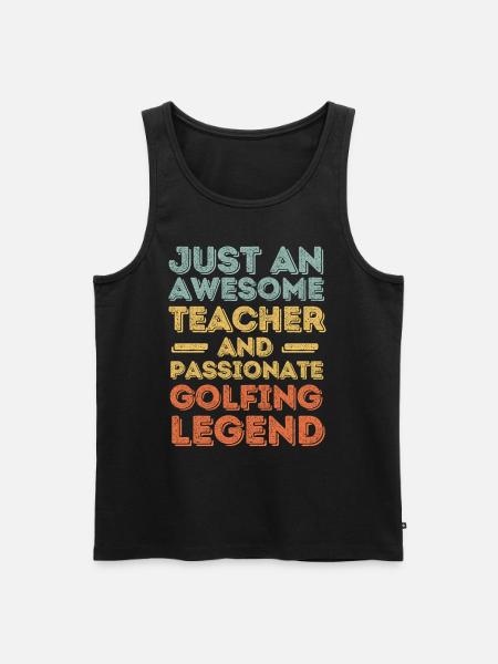 Professeur Golf rétro - Débardeur bio Premium Homme - noir
