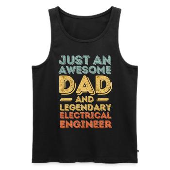 Dad Electrical Engineer Father's Day - Men's Premium Organic Tank Top - black - Front - AI Model Male 178 light (178cm)